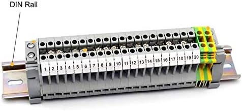 Din Rail, Her Kindness DIN Mounting Rail 35mm Width Slotted Design Steel Rail 11.88in / 300mm Long, for ts35 DIN Rail Terminal Series and Contactor (2pcs)
