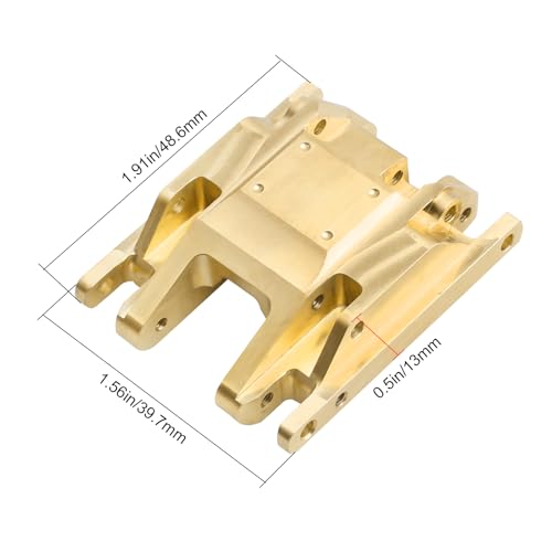 Image of 66g CrazyHobby Brass Skid Plate Transmission Mount Heavy Duty for TRX4M K10 High Trail F150 Bronco Defender 1 /18 Crawler Car Upgrades (Gold)