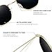 YWWPMDOF Polarized Sunglasses for Womens Men Trendy Square Hexagonal Flat Mirrored Sun Glasses UV Protection