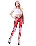HDE Women's Leggings Graphic Print Tights Fun Digital Design Holiday Elastic Pants