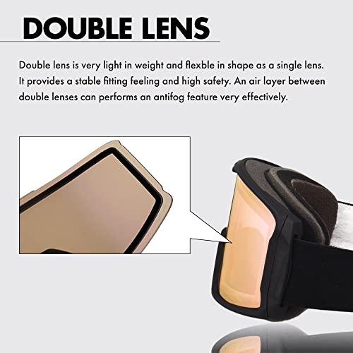 ZERO TECH BASE Compatible Replacement Lens for Oakley Airbrake XL Snow Goggles Green Mirror by ZERO TECH BASE - Used condition - Image 3