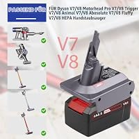 2-in-1-Adapter für Einhell 18V Lithium-Akku Convert to für Dyson V7V8 Handstaubsauger Akku Kompatibel mit V7/8 Animal V7V8 Absolute V7V8 Motorhead Pro V7/8 Trigger V7V8 – Ansicht 5