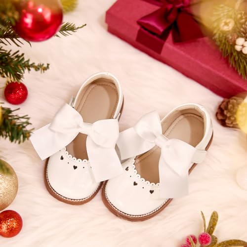 Image of GINFIVE Toddler Girls Mary Jane School Oxford Dress Flat Shoes for Wedding