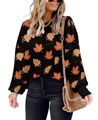 Image of Womens Oversized Sweaters Fall 2026 Fashion Clothes Colorblock Knit Tops | ETCYY Striped Sweaters For Women Trendy,Batwing Sleeve Oversized Sweater Pullover Tops,Cute,Spring Winter Fall Outfits