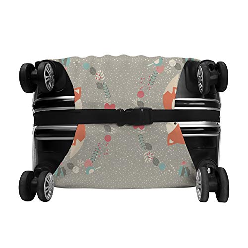 Housse de bagage renard de Noël CHEHONG en polyester élastique lavable