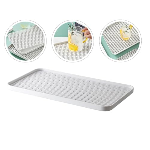 Bandeja escurridor rectangular para fruta, escurridor plástico de doble capa 8