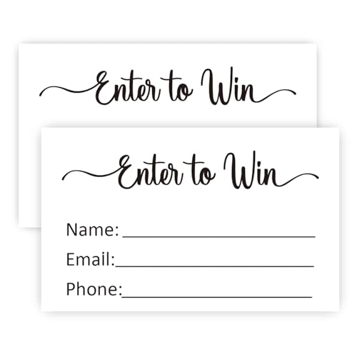 FARHTINANFX 50 Enter to Win Cards, to Win Entry Form