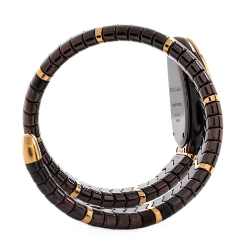 Pre-Loved Serpenti Spiga Single Spiral Quartz Watch Ceramic and Rose Gold with Diamond Bezel 233