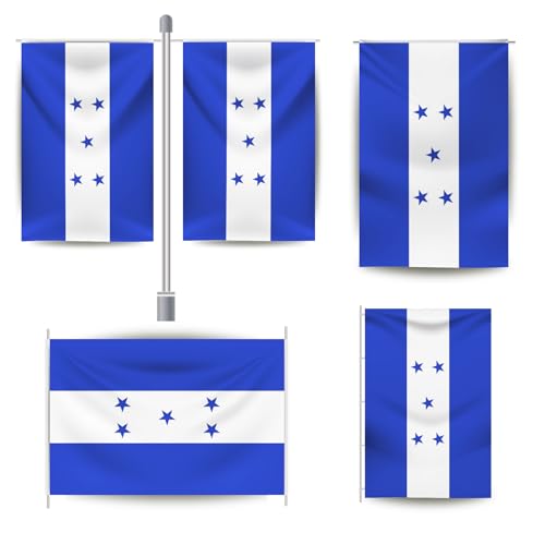 Drapeau du Honduras indéchirable YongFoto 2 oeillets pour vent extérieur