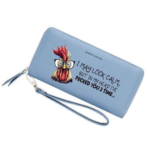 ZRTARY Personalized Women's Wallet with Chicken,Birthday Gift,Holiday Gift for Son Daughters from Parent Grandparent,Graduation Gift for Friends 1304h