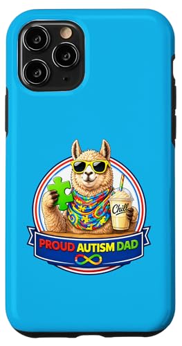 Proud Autism Dad Llama �h�[�i�c �~���N�V�F�C�N �T���O���X �p�Y���A�[�g �X�}�z�P�[�X iPhone 11 Pro �p