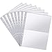 Produktbild AOBOPLE 50 Stück Fotohüllen A4,Transparent Postkartenhüllen, 2 Fach Fotosichthüllen A5(217x153 mm), 11-Loch-Bindeblätter, Karten & Fotohüllen für Familien, Fotoalbum-Nachfüllseiten mit 100 Taschen