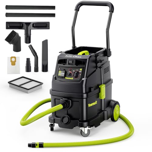 Image of CVMA40-T Dust Extractor with Auto Hepa Clean & Dust Indicator Light, 10-Gal, 150CFM, Dust Extractor for Woodworking with True HEPA & Power Tool Activation for Construction Sites (with Handle)