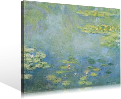 クロード・モネ 睡蓮 ポスターアートパネル 壁の絵 壁掛け おしゃれ インテリア アートポスター 部屋飾り アートフレーム 装飾画 モダン キャンバス絵画 ソファの背景絵画 40×60cm(木製フレーム付き)