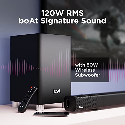Image of boAt Aavante Bar 1750 2.1 Channel Bluetooth Soundbar with 120W RMS Signature Sound, Wireless Subwoof