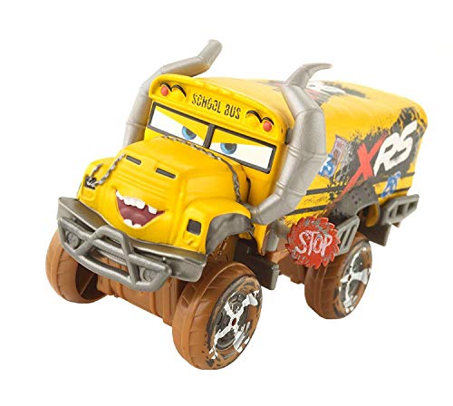 Disney Pixar Cars XRS Mud Racing Miss Fritter Oversized 1:55 scale Die-cast, Real Suspension, Off-Road, Dirt-splashed, All-terrain Wheels, 1:55 scale, Ages 3 and up