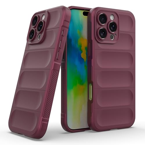 Image of amazon basics Back Case Cover for iPhone 16 Pro Max | Compatible for iPhone 16 Pro Max Back Cover | Liquid Silicon Magic Case with Camera Protection | Plum