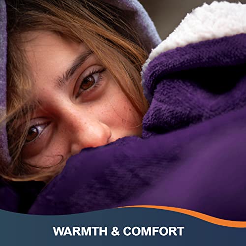 Walensee Sherpa Fleece Blanket (Throw Size 50”X60” Purple) Plush Throw Fuzzy Super Soft Reversible Microfiber Flannel Blankets For Couch, Bed, Sofa Ultra Luxurious Warm And Cozy For All Seasons #TOP2