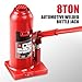 DNA Motoring 8 tons / 17637 lbs Lifting Automotive Welded Hydraulic Bottle Jack for Repair Vehicle, Pickup, Truck, w/Manual Handle, Red,TOOLS-00358