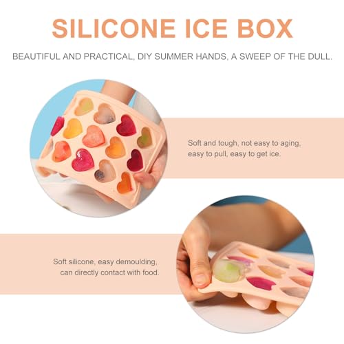 Molde para hielo silicona forma corazón Garneck flexible miniatura 6