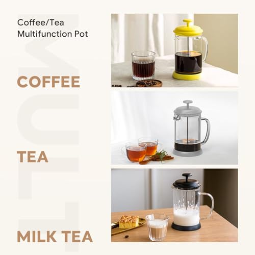 Image of Glass Coffee Maker Pot with Filter Heat Resistance Heat Resistant for Travel Black | Home & Garden | Kitchen Dining & Bar | Small Kitchen Appliances | Coffee & Tea Makers | French Presses