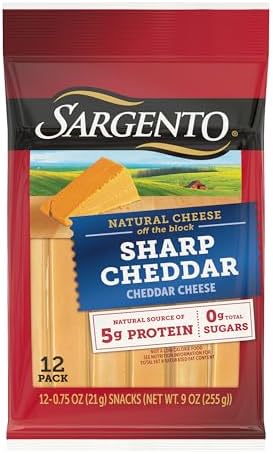 Sargento Sharp Cheddar Cheese Sticks, 12-Count