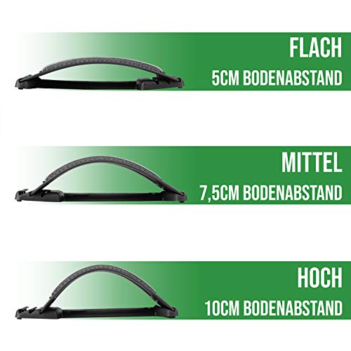 Foto von Grünwerk® {inkl. GRATIS RÜCKEN-TRAININGSPLAN} Rückendehner zur Haltungskorrektur - Rückenstrecker - Back Stretcher and massager, Lumbar Stretcher - Rückenstrecker Gerät - gegen Rückenschmerzen