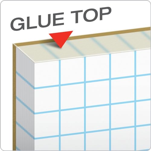 TOPS 33041 Quadrille Pads, 4 Squares/Inch, 8 1/2 x 11, White, 50 Sheets 4