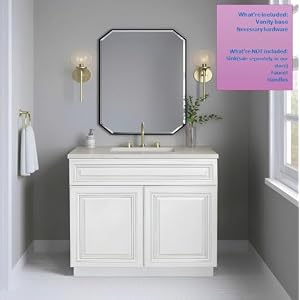 Bathroom Vanity Sink Base Ready to Assemble Bathroom Cabinet 243036 Width Vanity Base in Antique Whaite 36 inch