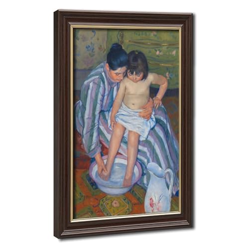 Toile Mary Cassatt Mother The Child Bath 61x91 cm pour habiller un grand mur vide