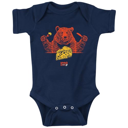 Lets Eat Baby Apparel for Chicago Football Fans (NB-7T) (Navy Bodysuit 6 Months)