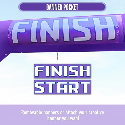20ft Start Finish Line Inflatable Arch Purple with Powerful Blower, Hexagon Inflatable Archway for Race Outdoor Advertising Commerce by Sewinfla - Image 4