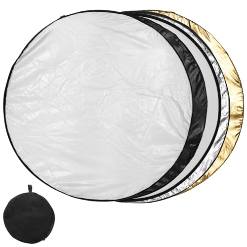 FUNNETOYU 折りたたみ式 撮影用反射板 多様な照明効果と大きな反射面を備 向
