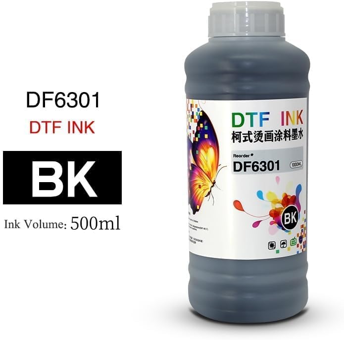 Tinta dtf para impresoras dtf A3 / a4, tinta para impresoras dtf, kcmyww, juego de 6 botellas, cabeza de impresión l1800 / tx800 / r1390 / xp600 500 ml por botella (DTF Tinta)