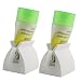 Ogrmar 2PCS Rolling Tube Toothpaste Squeezer Toothpaste Seat Holder Stand/Multifunction Manual Rotate Toothpaste Dispenser Bathroom Accessories Sets Products (White)