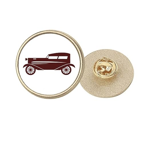 Broche voitures classiques marron en métal doré pour sublimer vos vestes d'automne