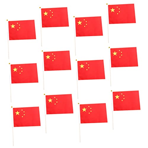 CIMAXIC Petit Drapeau Chinois à Agiter à La Main Pour Et Décorations Polyester 14x21 Cm Lot De 50 Drapeau National Chinois