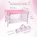 Reborn Baby Dolls Crib, Babys Doll Bed for 18 Inch Baby Dolls, Removable Babys Doll Playpen Toy Crib, Reborn Baby Doll Accessories with Storage Bag, Pack n Play Toy Gift for Kids