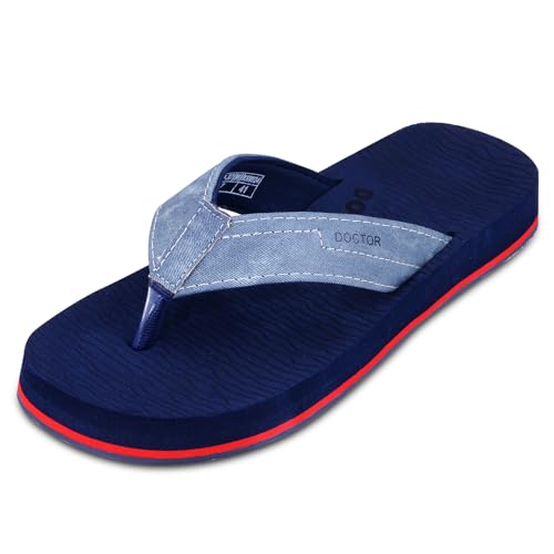 Image of DOCTOR EXTRA SOFT Men's Comfortable Tpr Slippers With Cushion Footbed For Adult|Orthopedic & Light Weight|Stylish & Anti-Skid|Waterproof Everyday Casual Durable Dr. Home Flip Flops Gents & Boys D-37