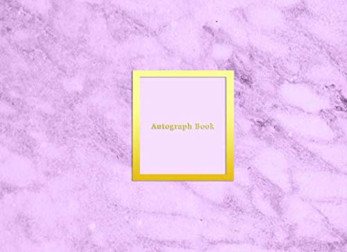 Autograph Book: Signature collection book for celebrities, musicians and famous people | Collect and record autographs | Keepsake and memory journal log | Light pink marble cover