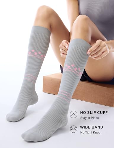 Image of FITRELL 3 Pairs Compression Socks for Women and Men 20-30mmHg-Circulation Support Socks