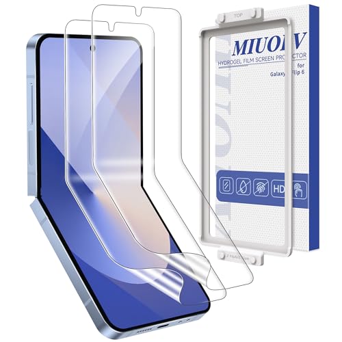 MIUOLV 2 Pack for Samsung Galaxy Z Flip 6 Screen Protector Easy to Install, Hydrogel Film Touch...