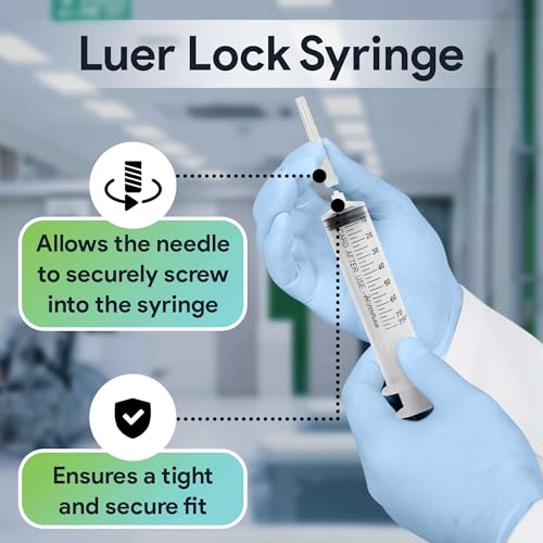 75 ml Syringe without Needle - 5 Pack of Individually Wrapped Disposable Syringes - Good for Medical, Scientific Lab, Home Use, and More - Sterile Luer Lock Syringes - Thumbnail 2