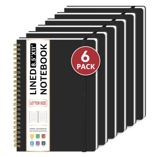 Taja Large Spiral Lined Notebook for Work, Journal for Women & Men