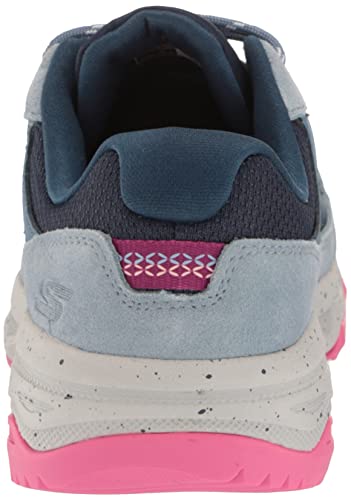 Skechers GO Run Trail Altitude Hiking Sneaker, Navy/Pink, 5.5