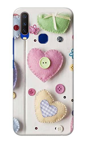 Image of PRINTFIDAA Heart Shape Hard Back Cover for Vivo Y15 / Vivo Y17 / Vivo U10 / Vivo Y12 / Vivo Y11 (6.35 inch) Back Cover -(P6) KAT1010