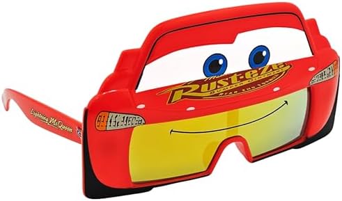 Sun-Staches Lightning McQueen Sunglasses, Disney Cars Costume Accessory