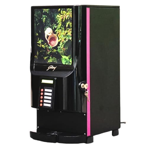 Image of Ecostar Coffee Vending Machine - 2 Canister Automatic Hot Beverage Dispenser | 30-80 Cups Daily Serving Capacity | Tabletop for Office, Shop, Commercial & Home Use (Black)