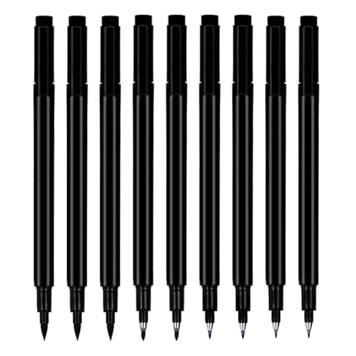9 Bolígrafos De Caligrafía, Herramientas De Caligrafía, Herramientas De Escritura, Herramientas De Creación De Pintura, Bolígrafo Negro