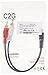 C2G Legrand RCA Female to Two RCA Male Signal Splitter Cable, Black RCA to RCA Splitter, 6 Inch Audio Stereo Y-Cable, 26 AWG Audio Signal Converter Cable, 1 Count, C2G 03181